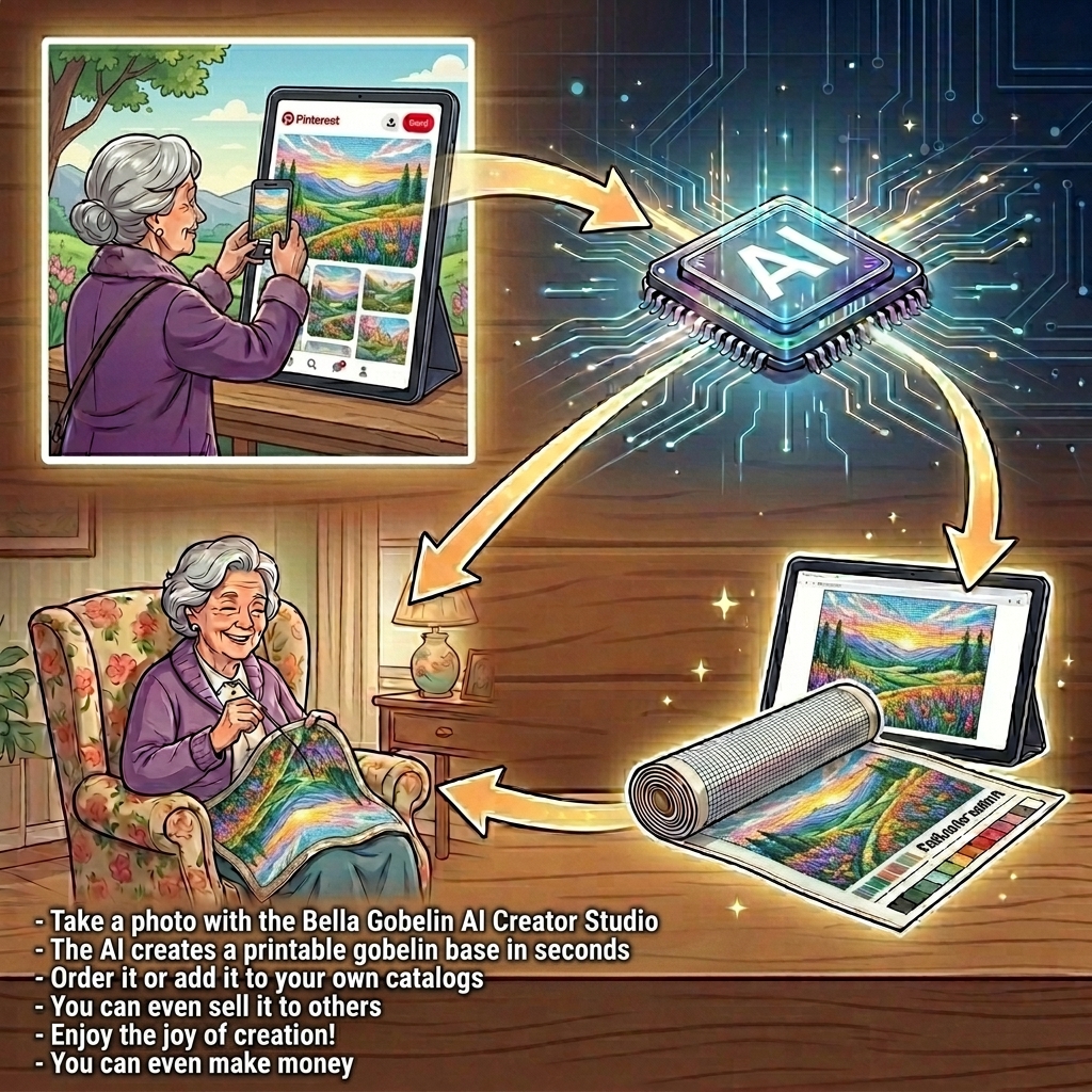 Fotografieren Sie den Monitorbildschirm – vom digitalen Bild zum Gobelin