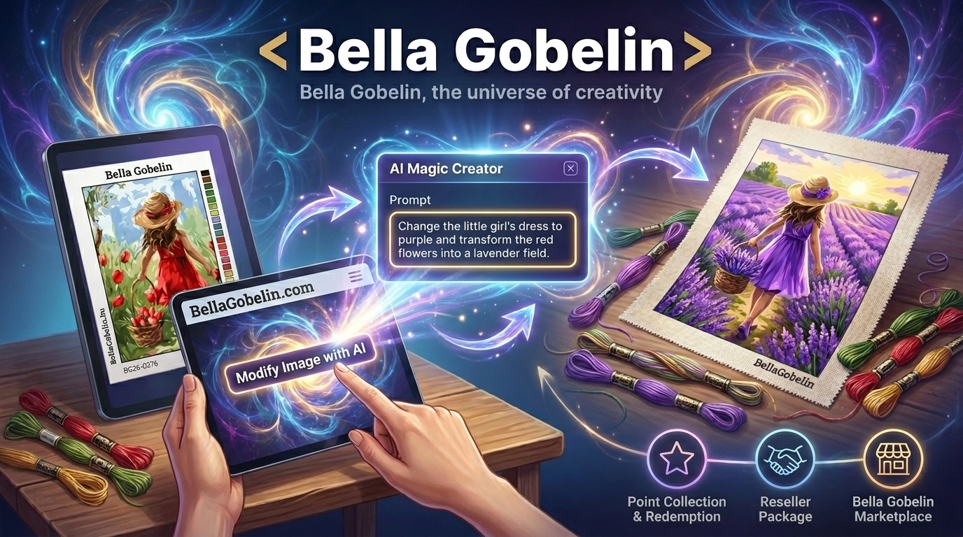 AI Magic Katalog-Ersteller – Gobelin Stickbilder