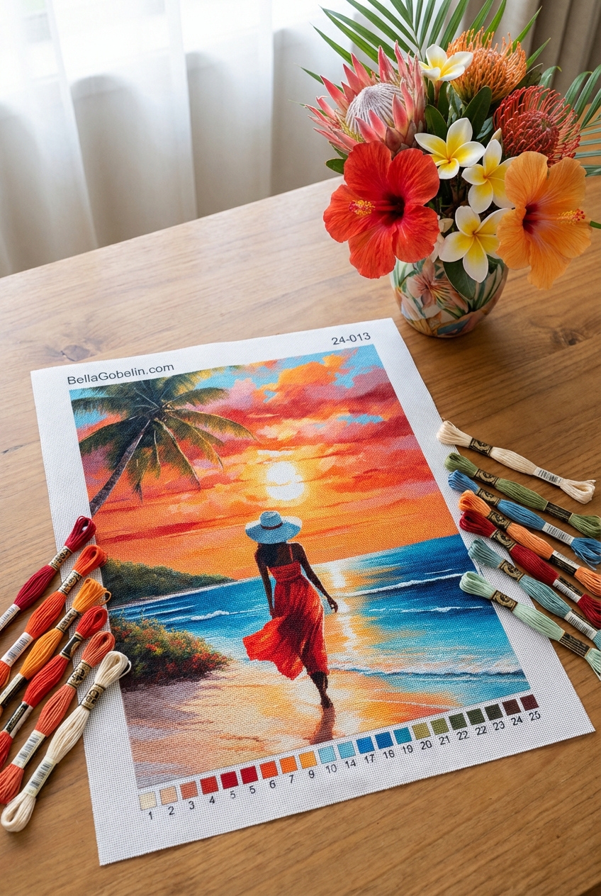 Romantischer Spaziergang bei Sonnenuntergang