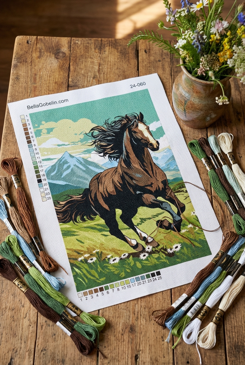 Der galoppierende Hengst