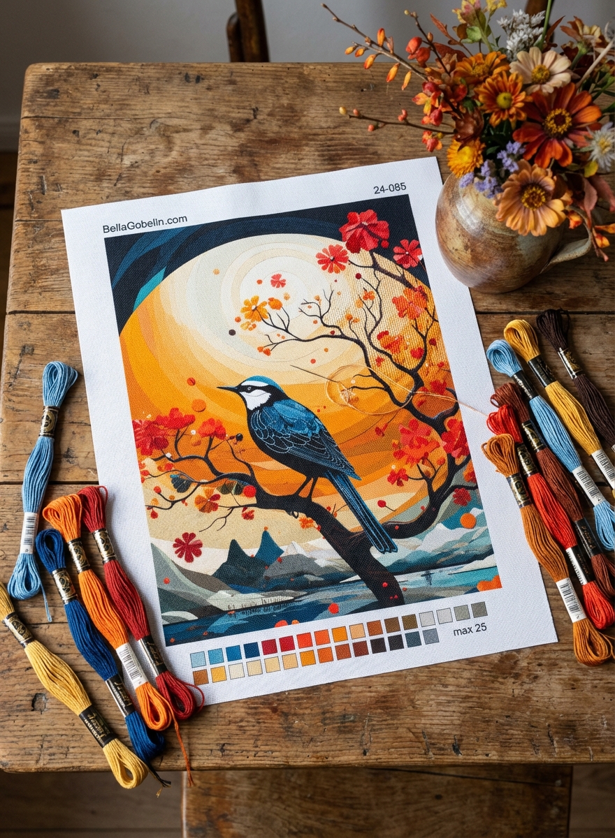 Porträt eines Vogels im östlichen Stil