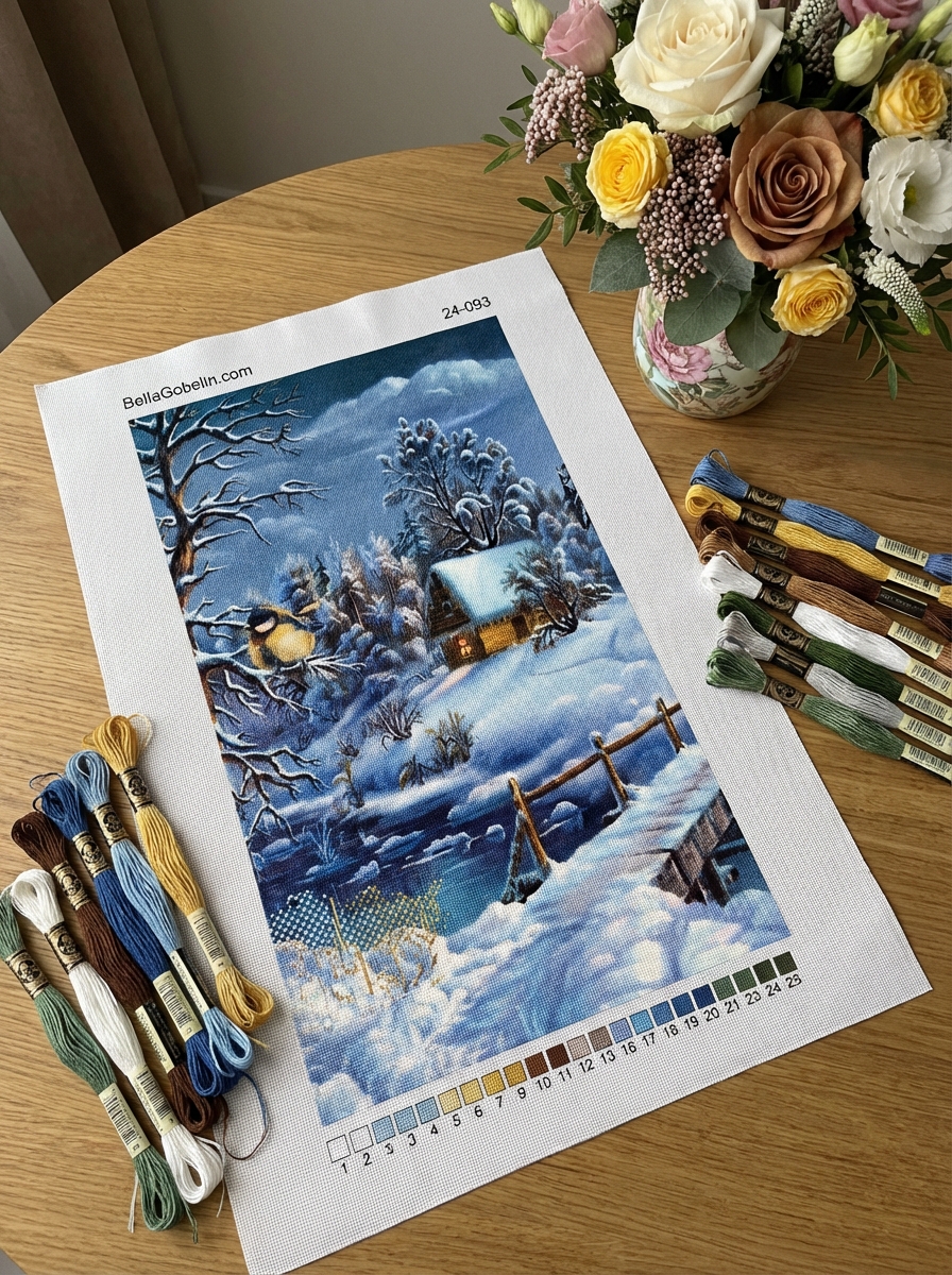 Meise auf dem Ast - winterliche Stimmung