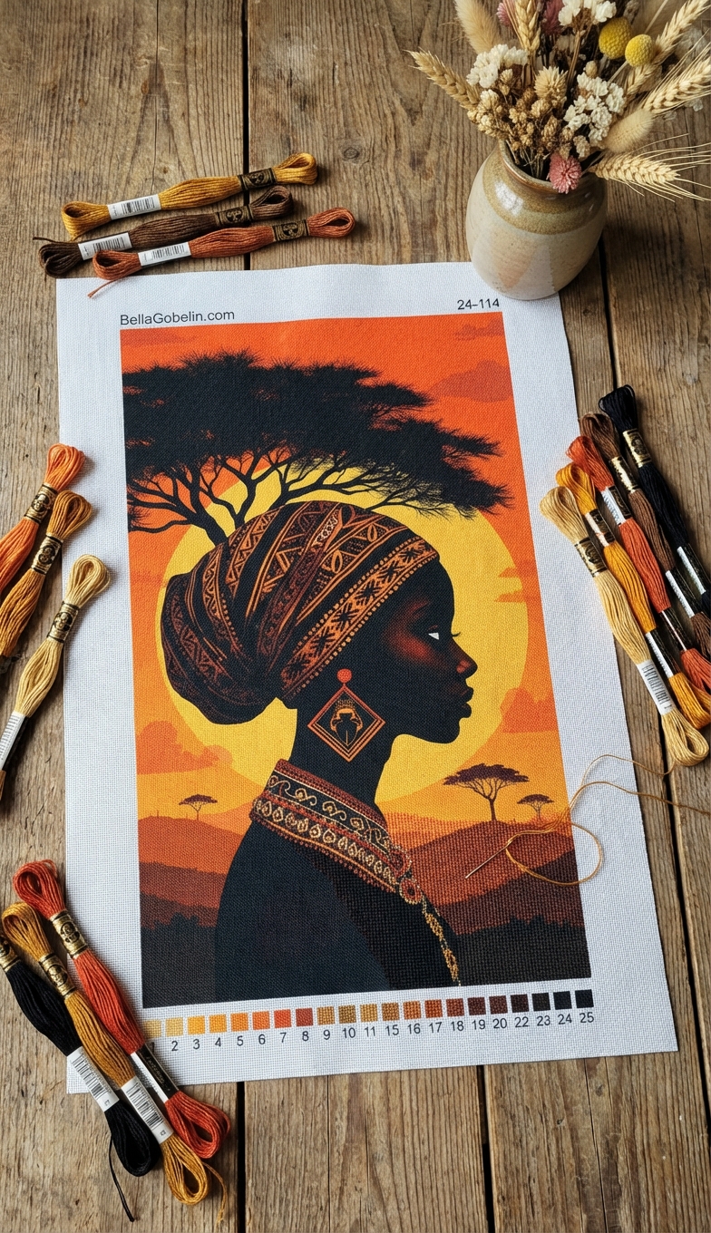 Porträt einer schwarzen Dame