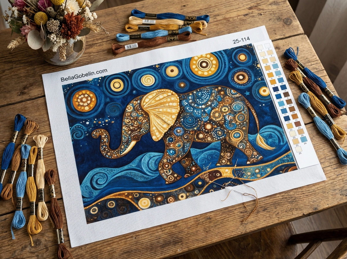 Elefant im Stil von Klimt