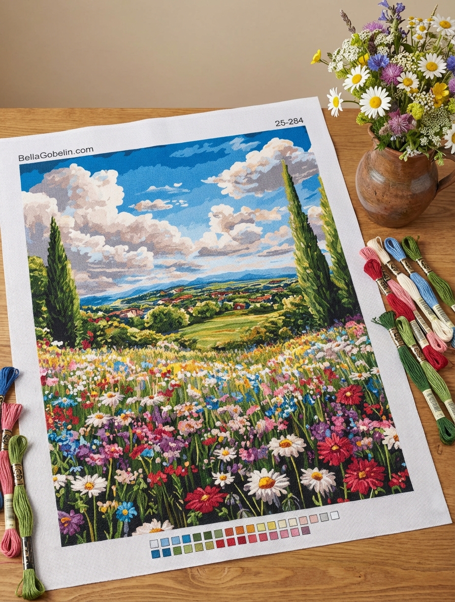 Bunte Blumen auf der Wiese