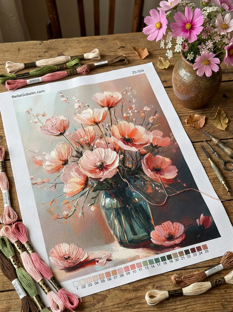 Wunderschöner Blumenstrauß in einer Vase