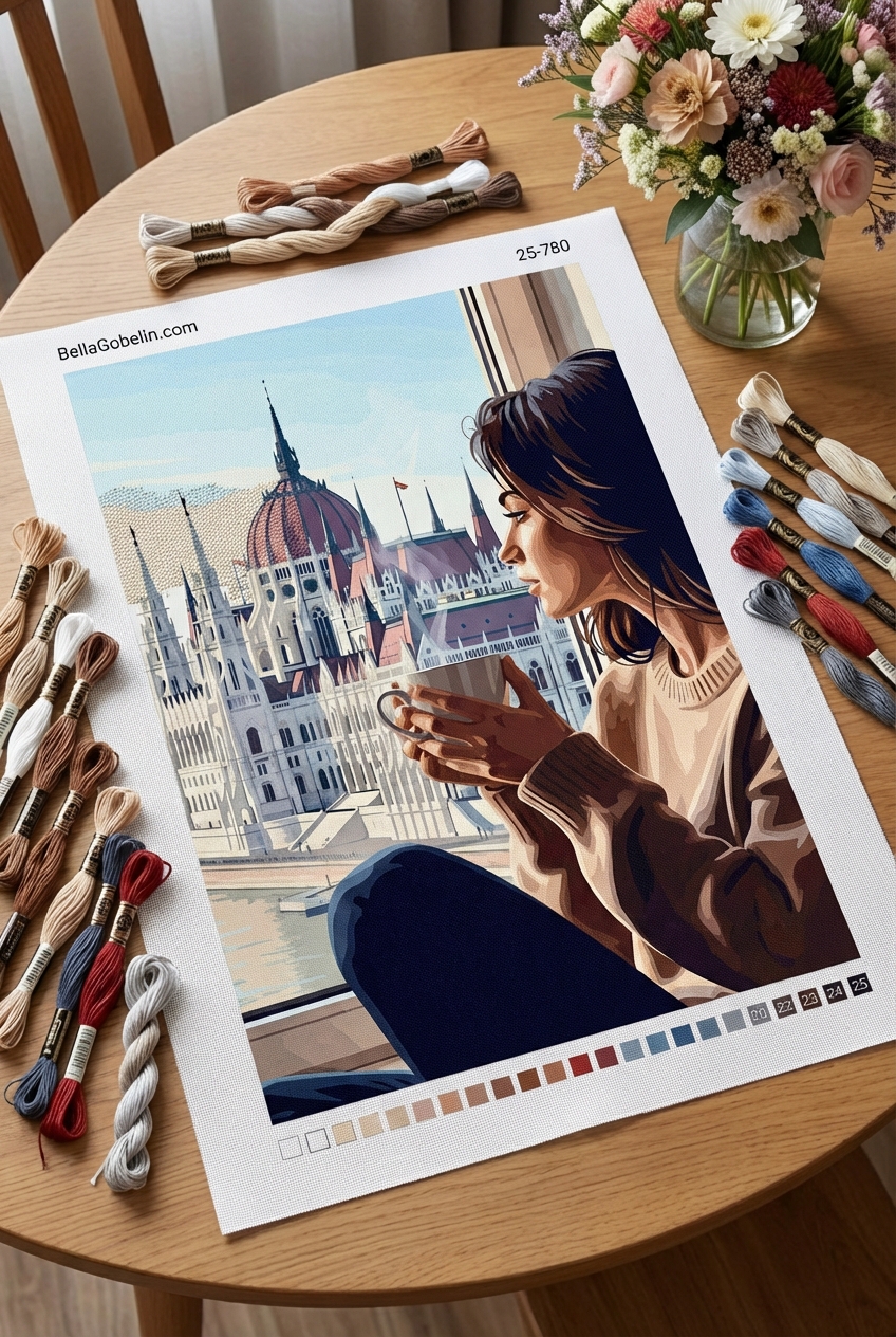 Kaffeeporträt vor dem Parlament