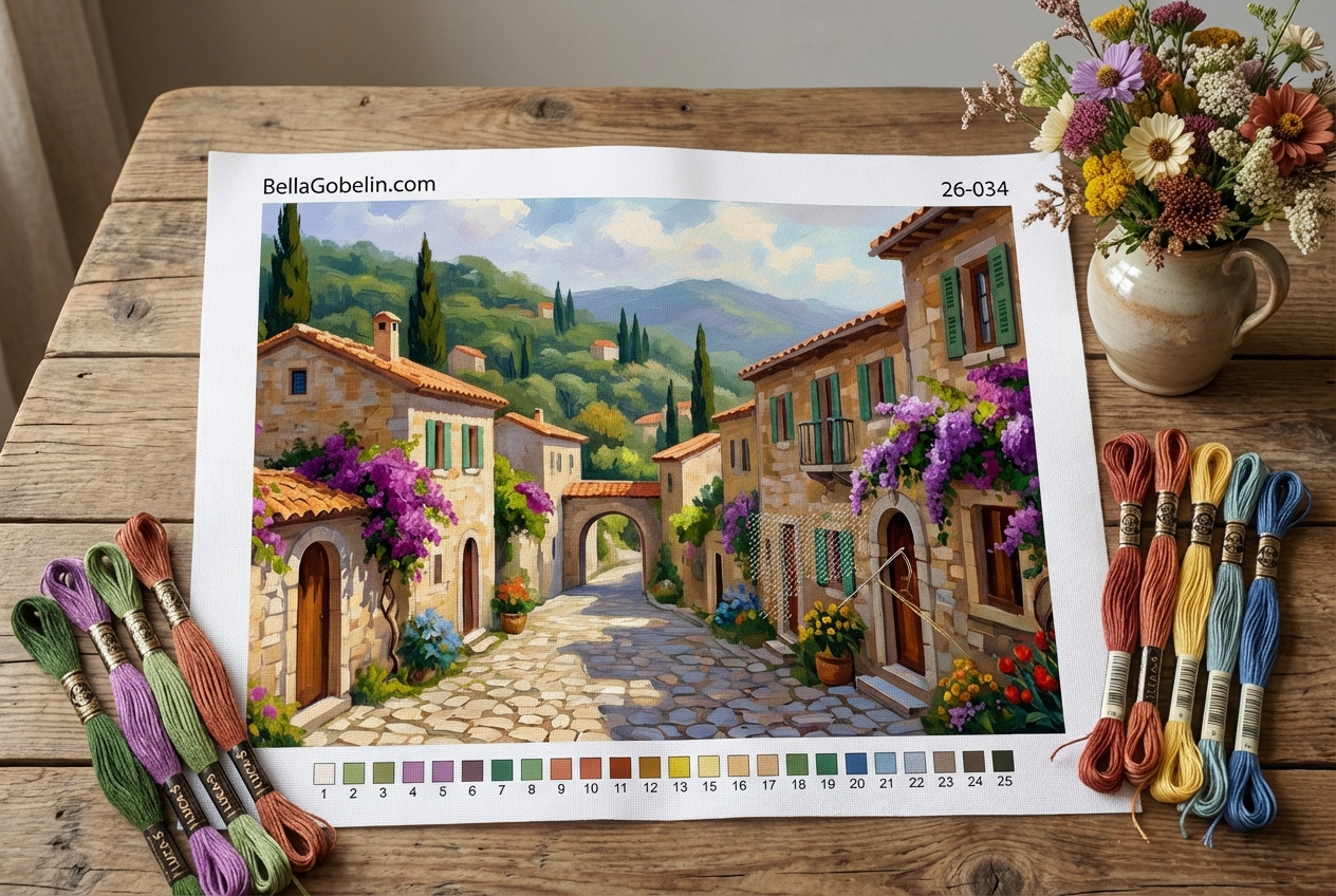 Kleine italienische Stadtszene an einer Gasse