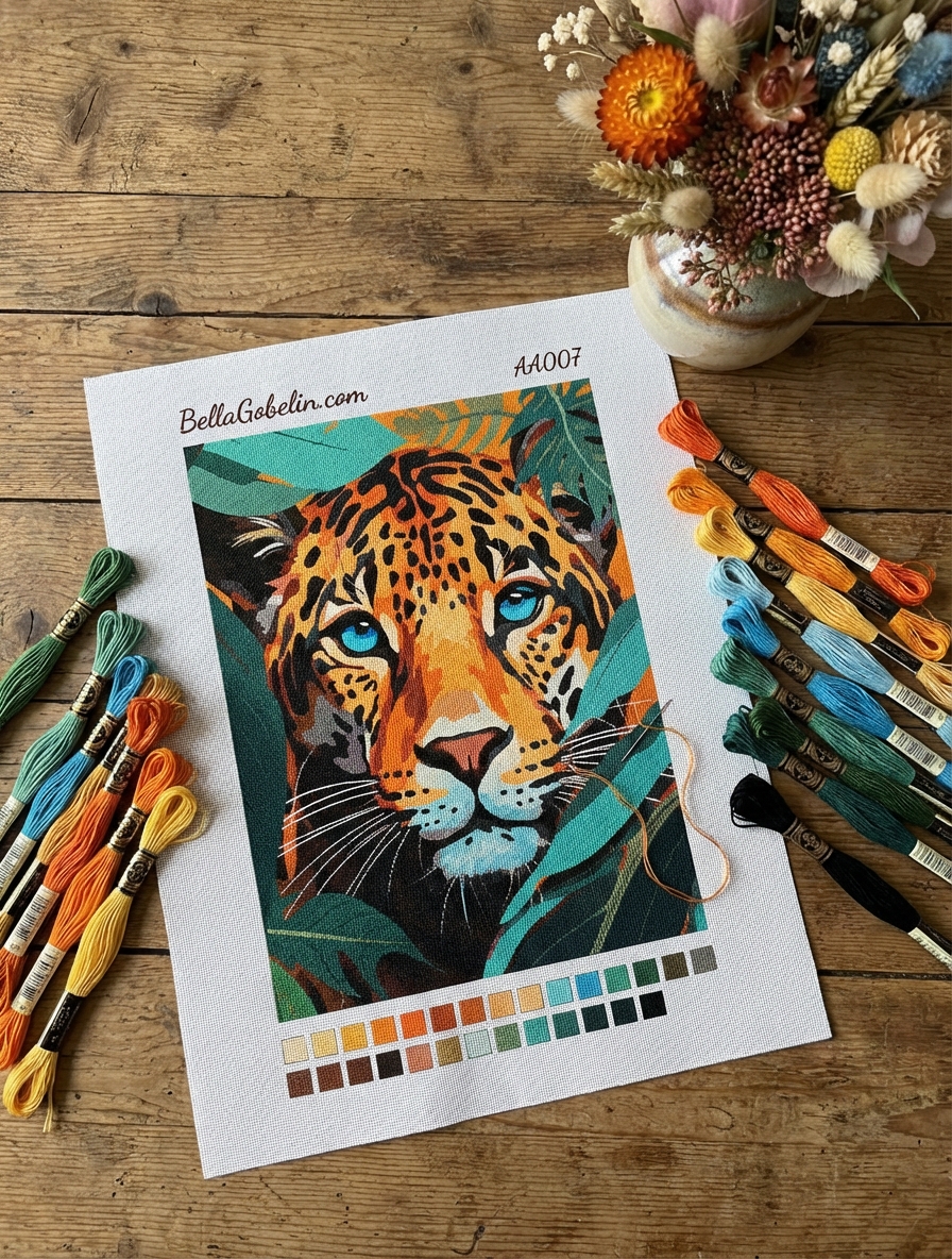 Lauernder Leopard