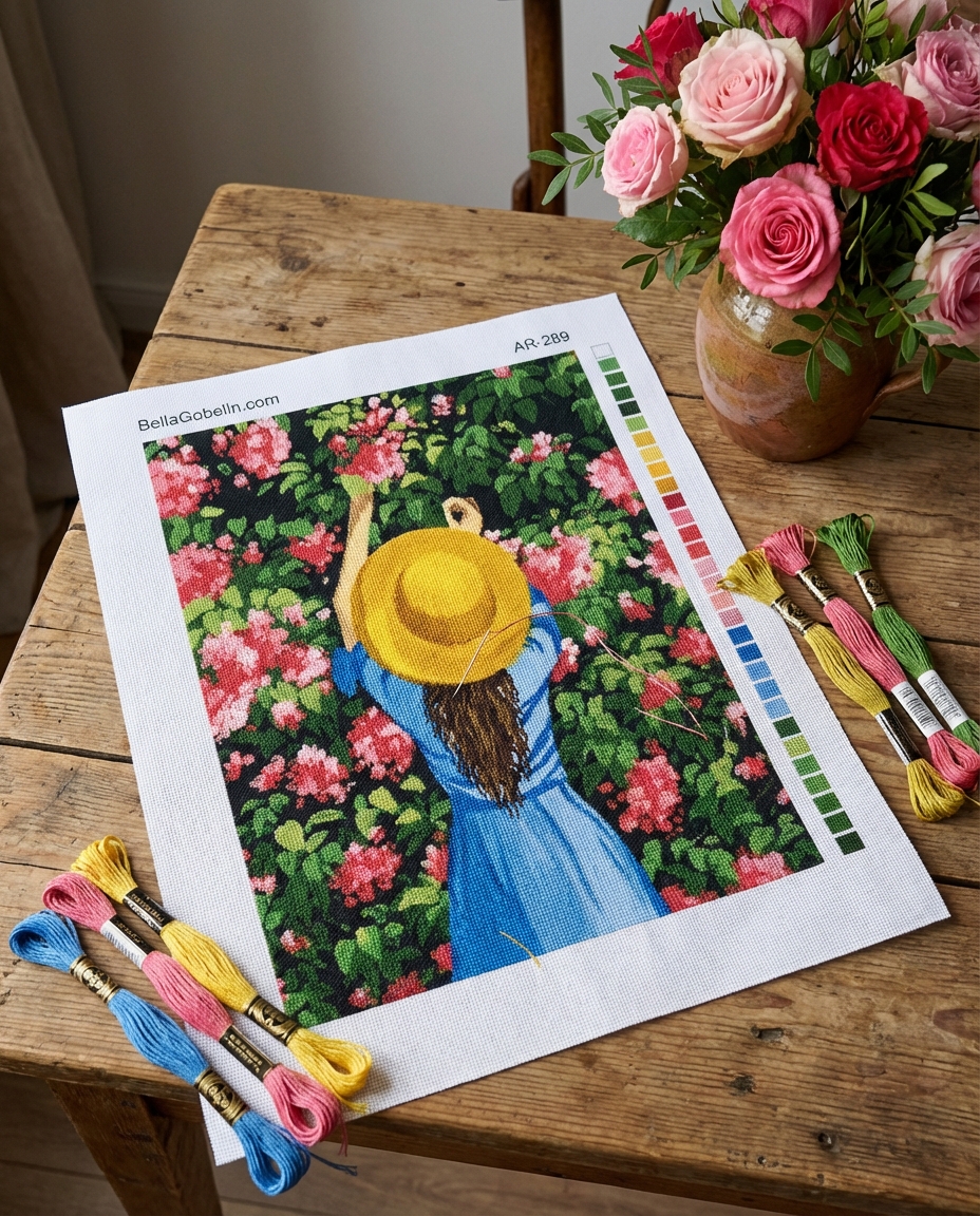 Die Blumenpflückerin