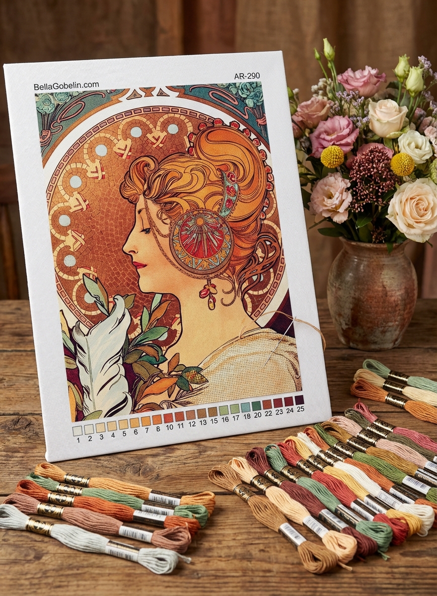 Bild im Stil von Alphonse Mucha