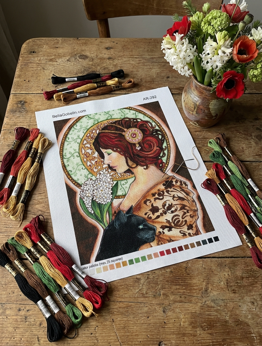 Bild im Stil von Alphonse Mucha