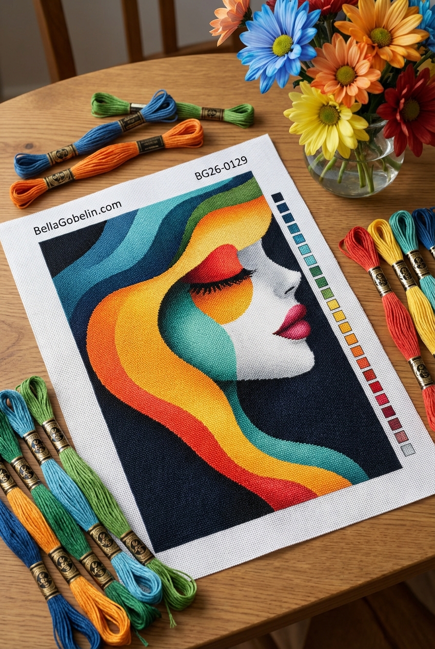 Abstraktes Frauenporträt