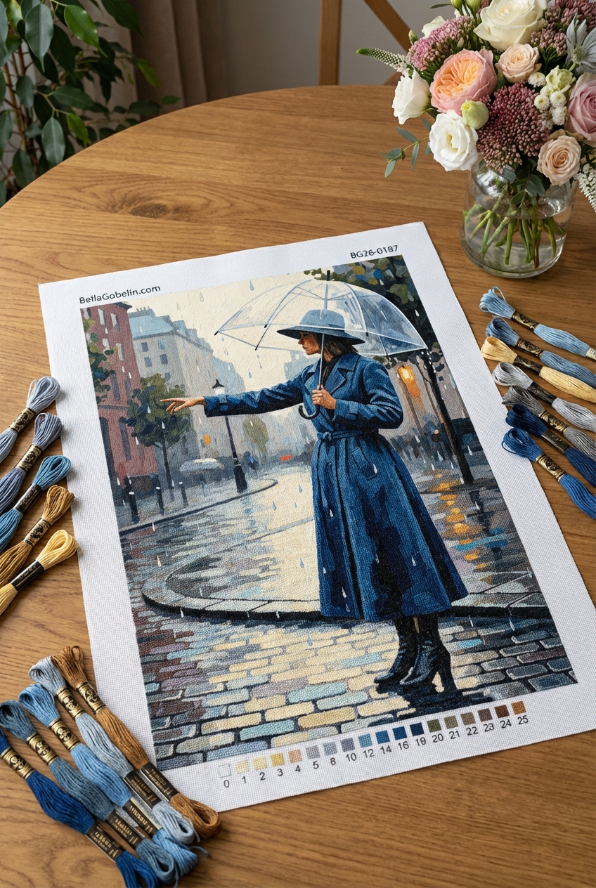 Ein regnerischer Tag in der Stadt