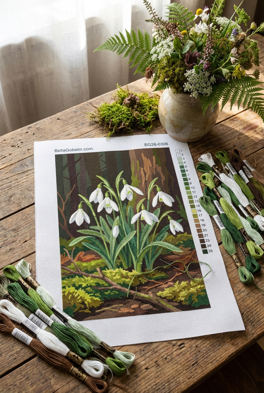 Schneeglöckchen im Wald