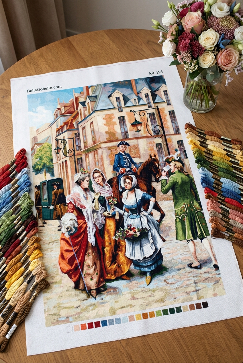 Holländische Barock Antik Gobelin Replikat