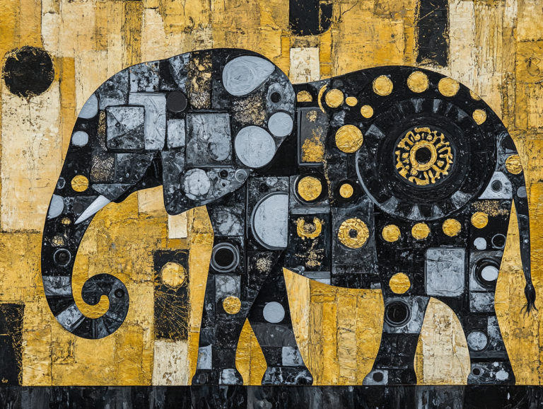 Elefant im Stil von Klimt