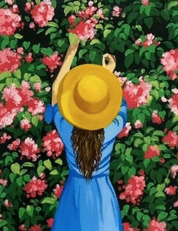 Die Blumenpflückerin