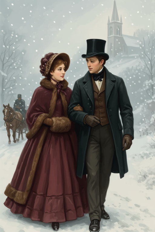 Téli séta hóesésben