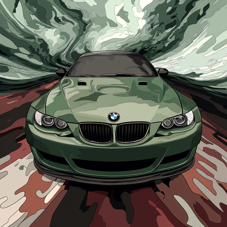 Auto-Porträt: der grüne BMW