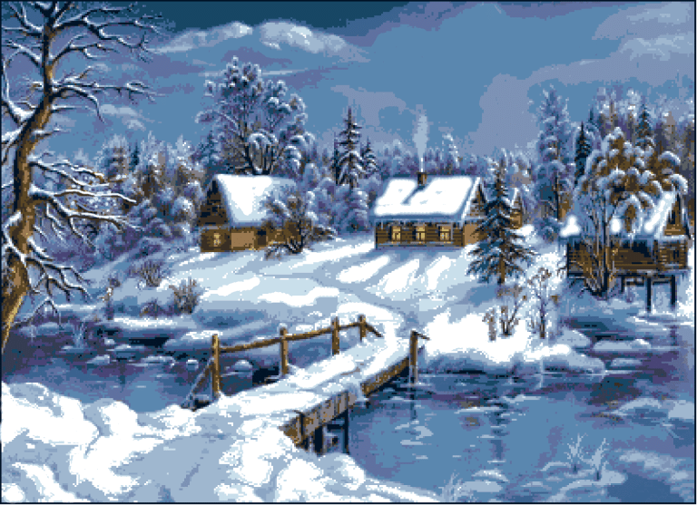 <div class='list-title'>Winter im Dorf</div><div class='list-plustitle'>Gobelin Stickbild - Stickpackung</div>