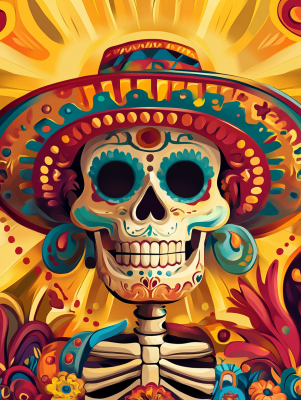 Mexikanischer Halloween-Stil