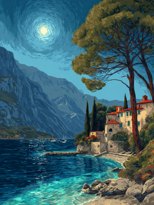 Vollmondnacht in der Bucht