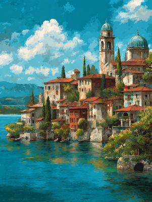 Malerisches italienisches Kleinstadt