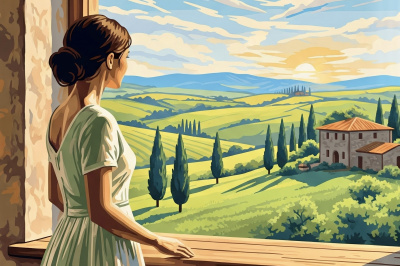 Aussicht in der Toskana