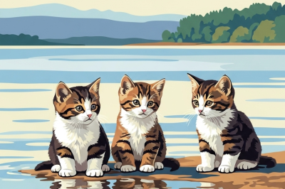 Drei kleine Kätzchen