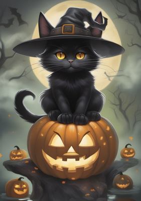 Halloween Katze