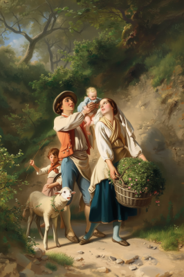 Benjamin Vautier - Replik der jungen Familie