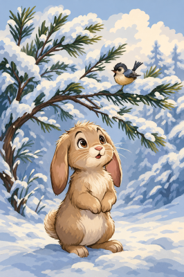 Hase im Schnee