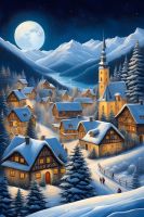 Vollmond in einer Winternacht