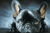 Nicht sehr glücklicher Französischer Bulldogge