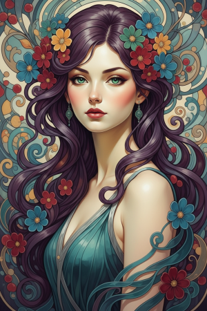 Alphonse Mucha Stil - Variante 1