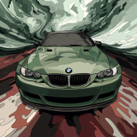 Auto-Porträt: der grüne BMW