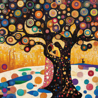 Klimt-Stil: Der Baum
