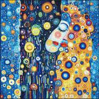 Klimt Stil: Der Kuss