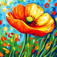 Die einsame Mohnblume